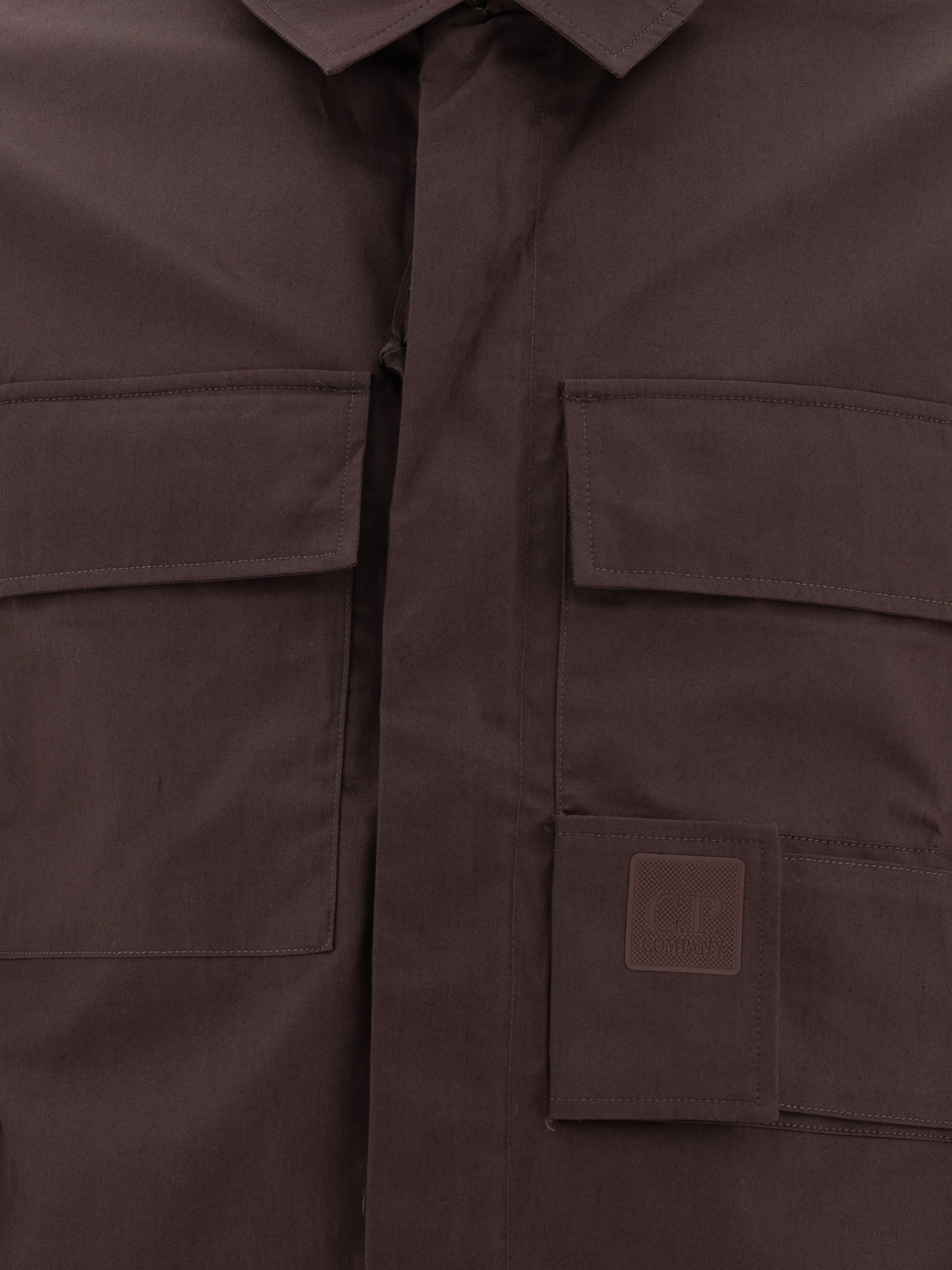 C.P. COMPANY Brown The Metropolis Serie Utility gabardine overshirt